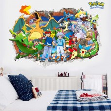 DIY 3D Effect Cute Pokemon Pikachu Decal Wall Stickers Decor Kids Nursery Room   272991221498